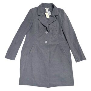 Vertigo Paris Women's Size XXL 2XL Grey 2-Button Closure Overcoat Peacoat NWT  P